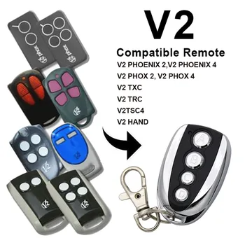 

V2 garage door opener V2 PHOX 2 PHOENIX 2 TXC TSC 4 TPR1 TRR2 TRR4 remote control garage remote command 433.92MHz transmitter