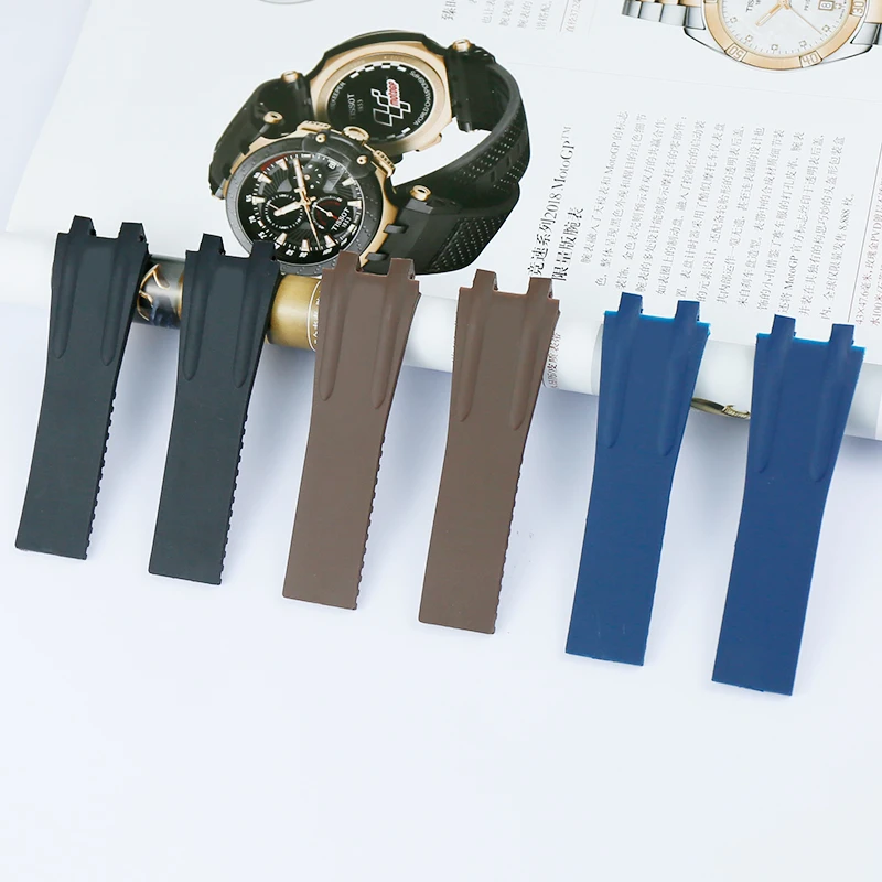 

Watch accessories men silicone strap For Athens Ulysse Nardin strap 26mm nautical manager series convex mouth Ms rubber strap