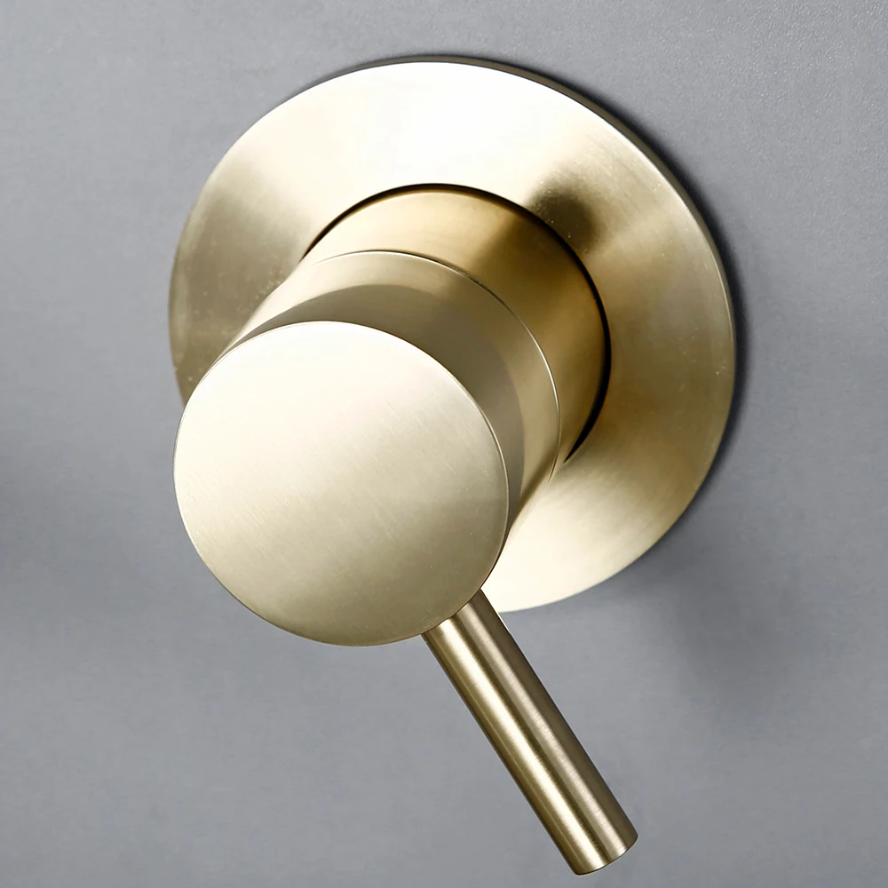 Brushed Gold Wall Mounted Basin Water Mixer - Image 2