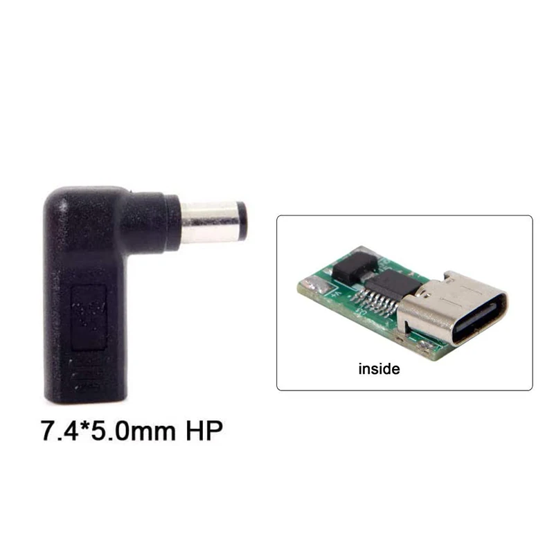 USB 3 1 Type C адаптер зарядного устройства для ноутбука конвертер 90 градусов Женский