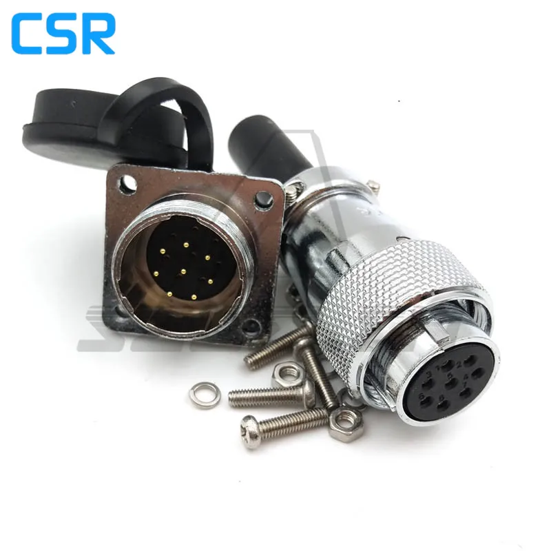 

WF20 series Waterproof Connector 8 pin Male Socket and Female Plug , 8 pin power Panel Mount Connector IP67