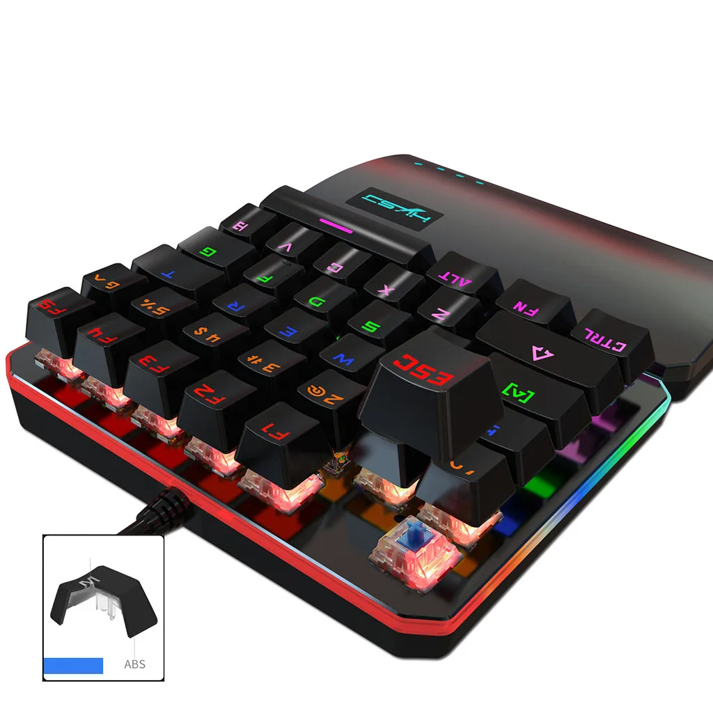 HXSJ V200+ J600 набор клавиатура мышь 35 клавиш мини USB Проводная клавиатура+ мышь подарок профессиональная игровая Проводная клавиатура набор мышей