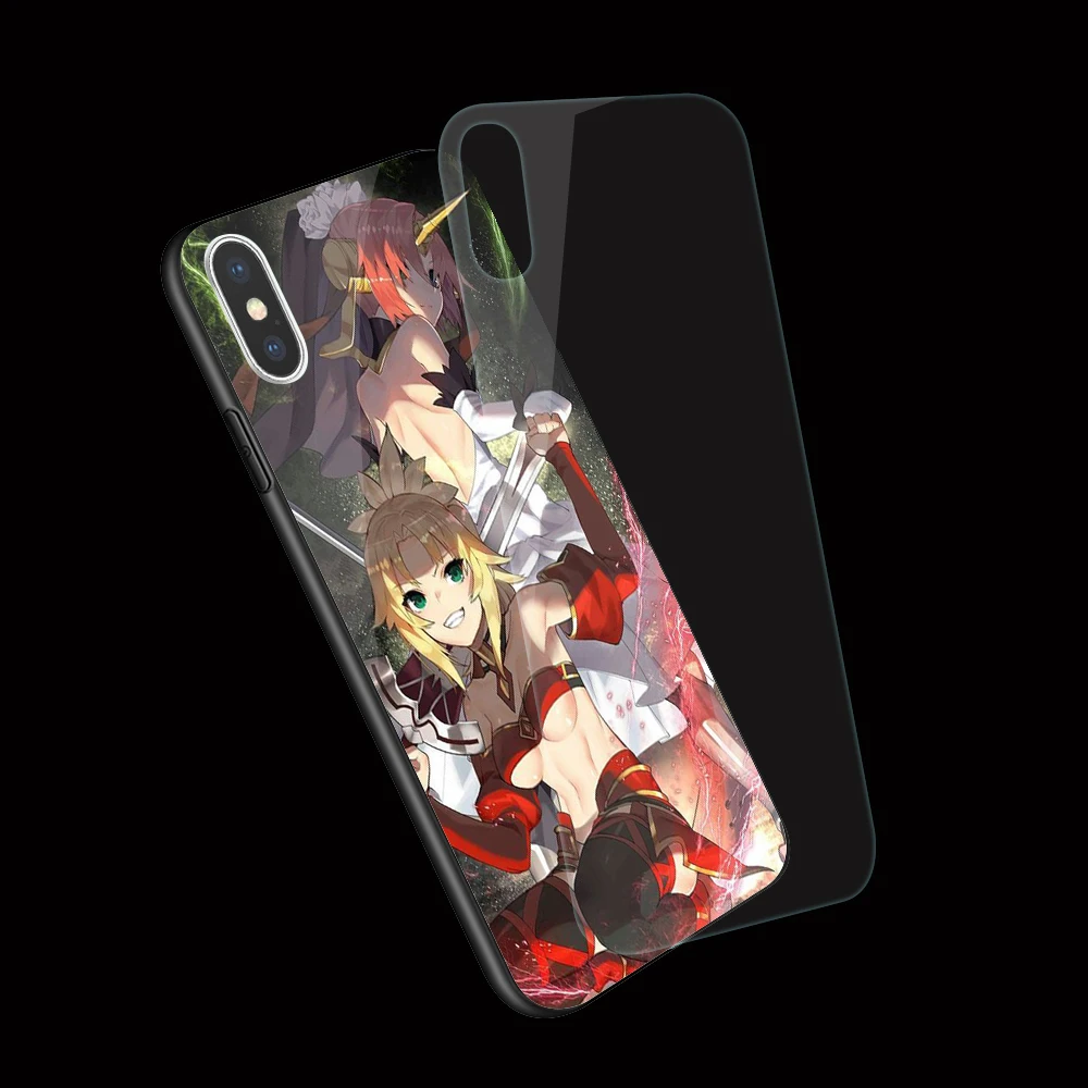 Чехол для телефона EWAU Saber Fate Apocrypha из закаленного стекла для iPhone 5 5S SE 6 6s 7 8 plus X XR XS 11 pro Max
