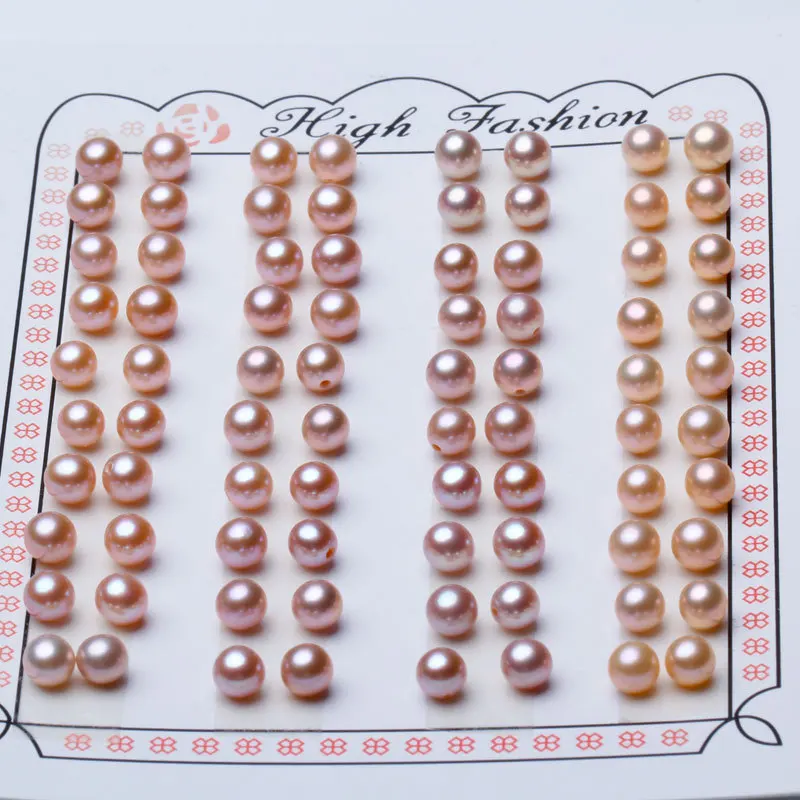 

Freshwater Pearl necklace Round shape with Size perfect luster for Jewelry DIY loose pearl strands