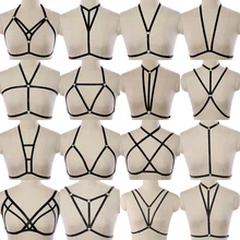 Женское нижнее белье на бретельках, укороченный топ, бюстгальтер на бретельках, черный сексуальный, открытая эластичная регулировка, бюстгальтер на бретельках, танцевальная одежда для женщин