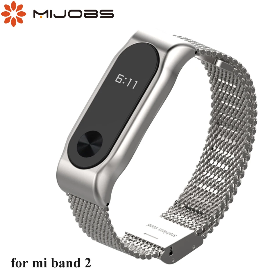 Mi рабочих мест металлический ремешок для Xiaomi mi Band 2 Ремешок Браслет Нержавеющая стальные «Умные» часы ремешок аксессуары Напульсники mi Band 2 ремень