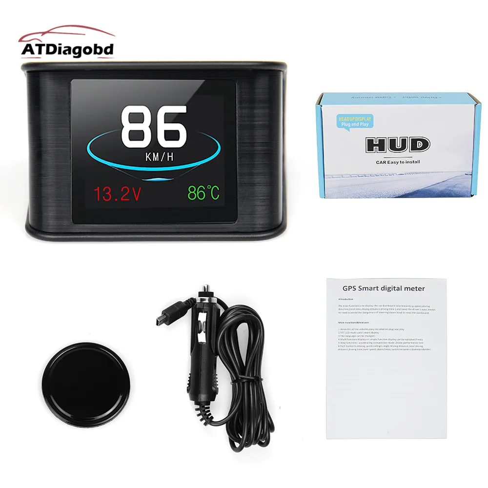 Новый компьютер Hud T600 GPS OBD проектор скорости автомобиля цифровой спидометр