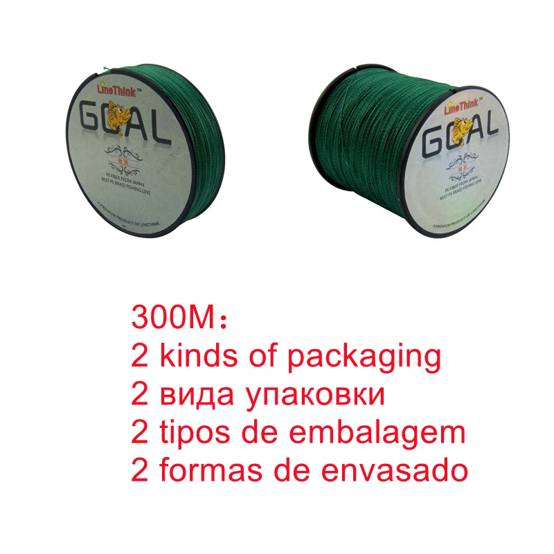 100M 300M 500M Brand LineThink GOAL Japan Multifilament 100% PE Braided Fishing Line 8LB to 100LB, Durable Fishing Equipment 5