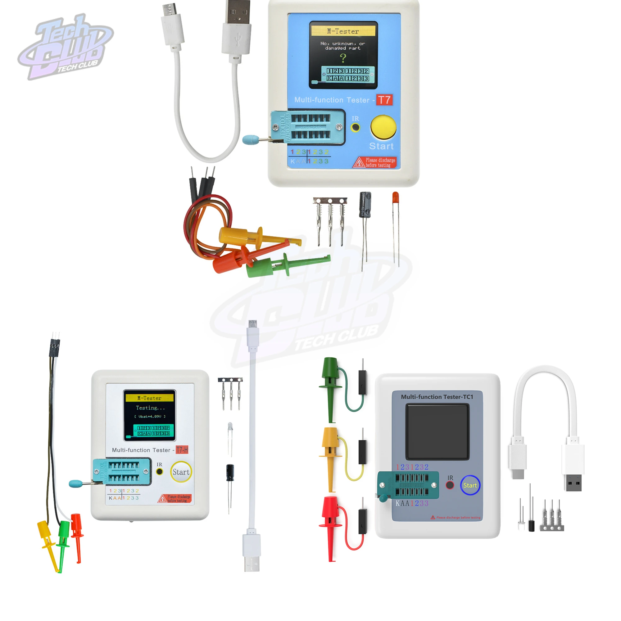 Tc T7 H Tcr T7 Lcr Tc1tc2 Transistor Tester Diode Triode Capacitance Mos Pnp Npn Lcr Mosfet Tft Lcd Screen Esr Tester Multimeter Capacitance Meters Aliexpress