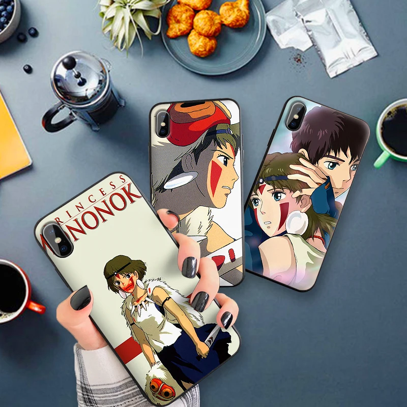Для iPhone 6 6s 7 8 Plus X XR XS Max 5 5S SE телефон Cas animation love ikon фигурка Принцесса Мононоке