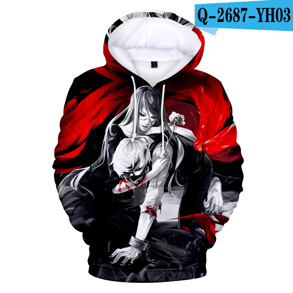 Одежда с надписью «Tokyo Ghoul 3D толстовки Mannen/vrouwen Trainingspakken аниме косплея канеки кэна, 3D толстовки с капюшоном и принтом Данн осень кофты - Цвет: Темно-серый