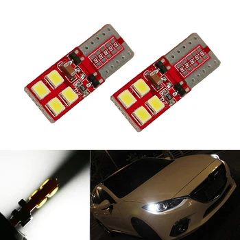 

2x Car LED Bulbs T10 LED W5W 168 Turn Signal Auto Clearance Lights 12V License Plate Light Trunk Lamp White 3030 8SMD