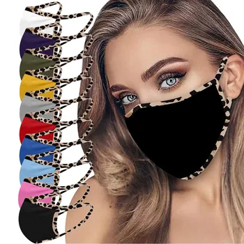 

1PC Leopard Face Mask Breathing Funny Print Face-mask cubre bocas maseczka Breathable Reusable Masks Unisex Adult Maskswashable