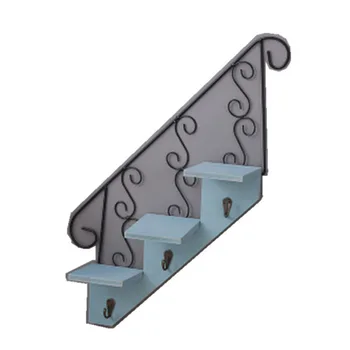 

Creative wrought iron wall hanging flower stand bedroom adhesive hook practical home decoration accessories