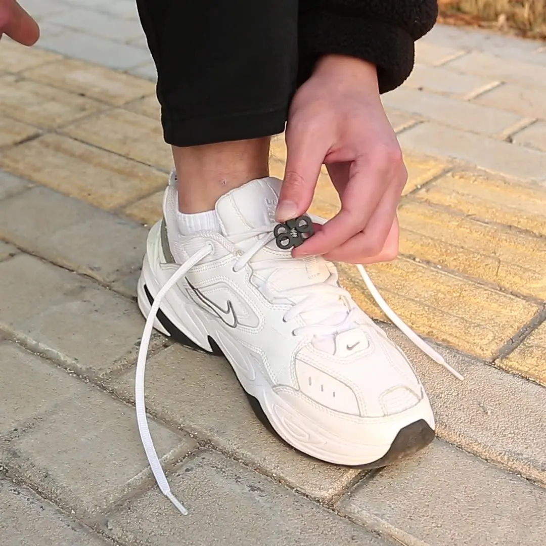 1Pair Shoelace Buckle Sneakers Leather Shoes Adult Men's and Women's