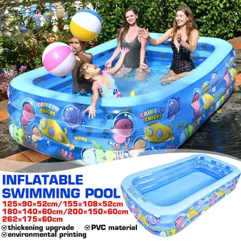 

Kids inflatable Pool Children's Home Use Paddling Pool Large Size Inflatable Square Swimming Pool for baby High Quality