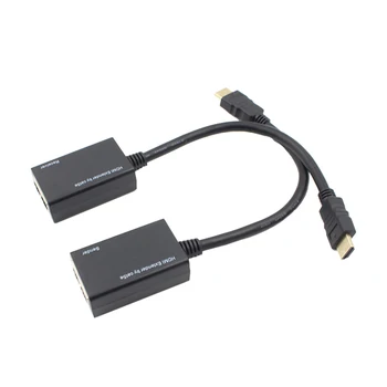 

HDMI to RJ45 CAT5e CAT6 UTP LAN Ethernet Extender Converter 1080p