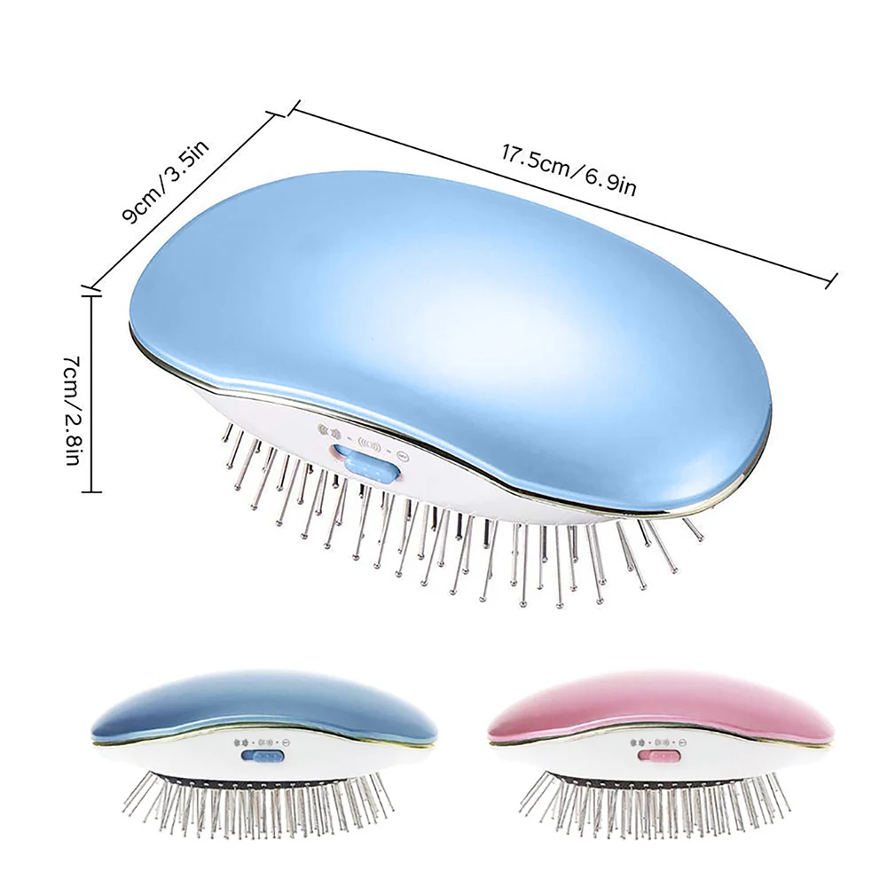 Отрицательная Ионная Щетка для волос для женщин и мужчин, мини-расческа для волос, электрическая массажная расческа, портативный выпрямитель для волос, выпрямляющая щетка