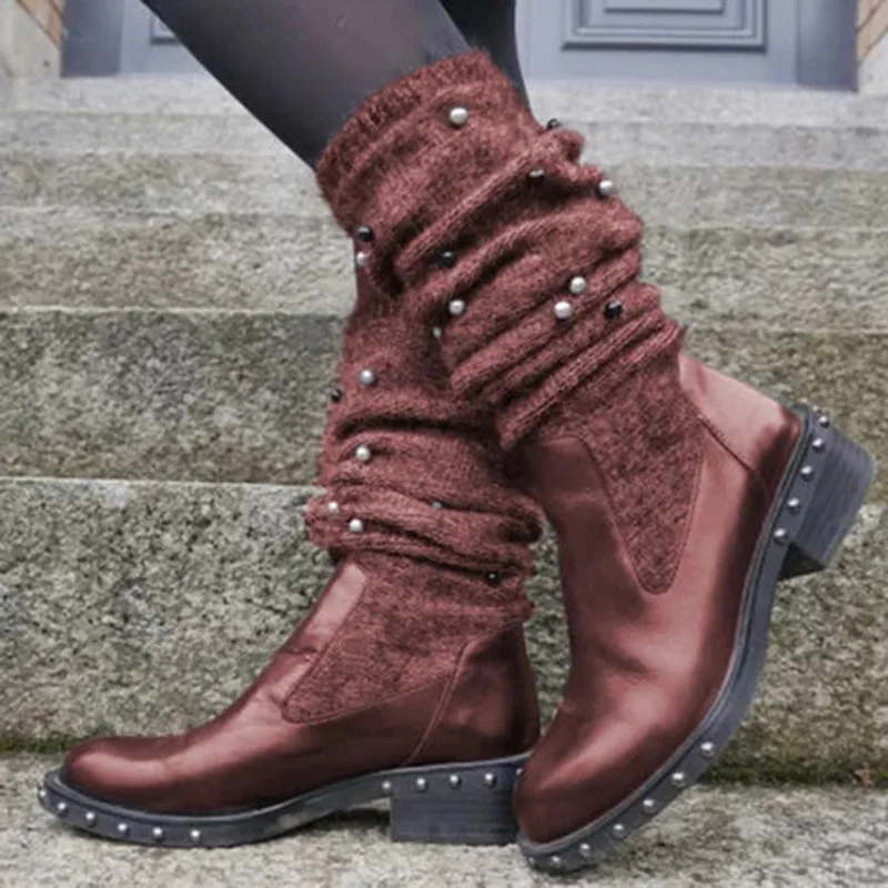 

2019 Women Boots Classic Tassel Sock Boots Sexy Female Autumn Winter Lady Flat Heels Comfortable Shoe Women Botas Mujer Dropship