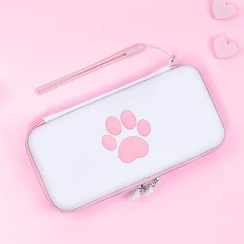 

Nintend Switch Lite Carrying Case Cute Paw Travel Bag PU Hard Shell Portable Storage Bags For Switch Lite Game Accessories