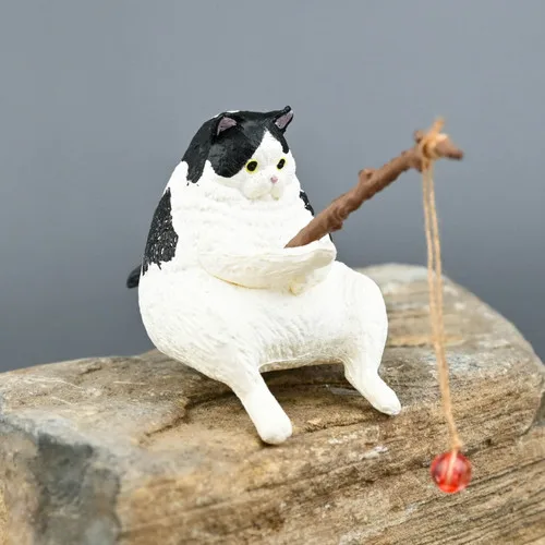 Japan Yell Gashapon Capsule Cute Cute Animal Model Shiba Inu Dog Cat Fishing Doll Toy Collections b