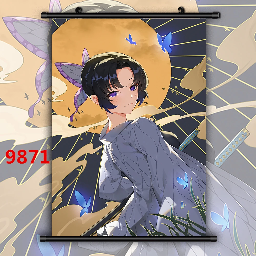 9871 Kimetsu no Yaiba Tanjirou Zenitsu Аниме Манга HD Печать настенный плакат свиток - Цвет: 9871