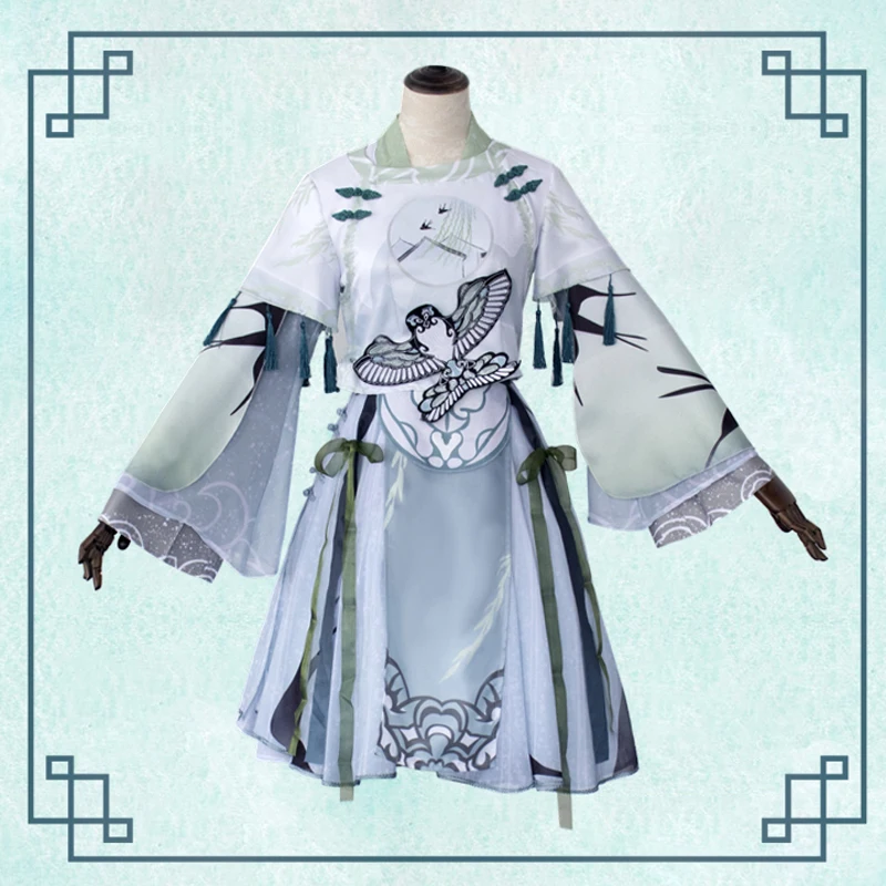 

The Game ミラクルニキ Cos Nikki Hanfu Daily Dress Green Mandarin Duck Ancient Costume Full Set A