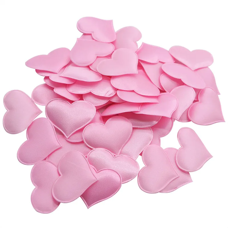 Pink 200 шт. 2 см губка атласные лепестки в форме сердца Романтическая свадьба день Святого Валентина конфетти настольная кровать украшения ручной работы DIY лепестки поставки - Цвет: Pink