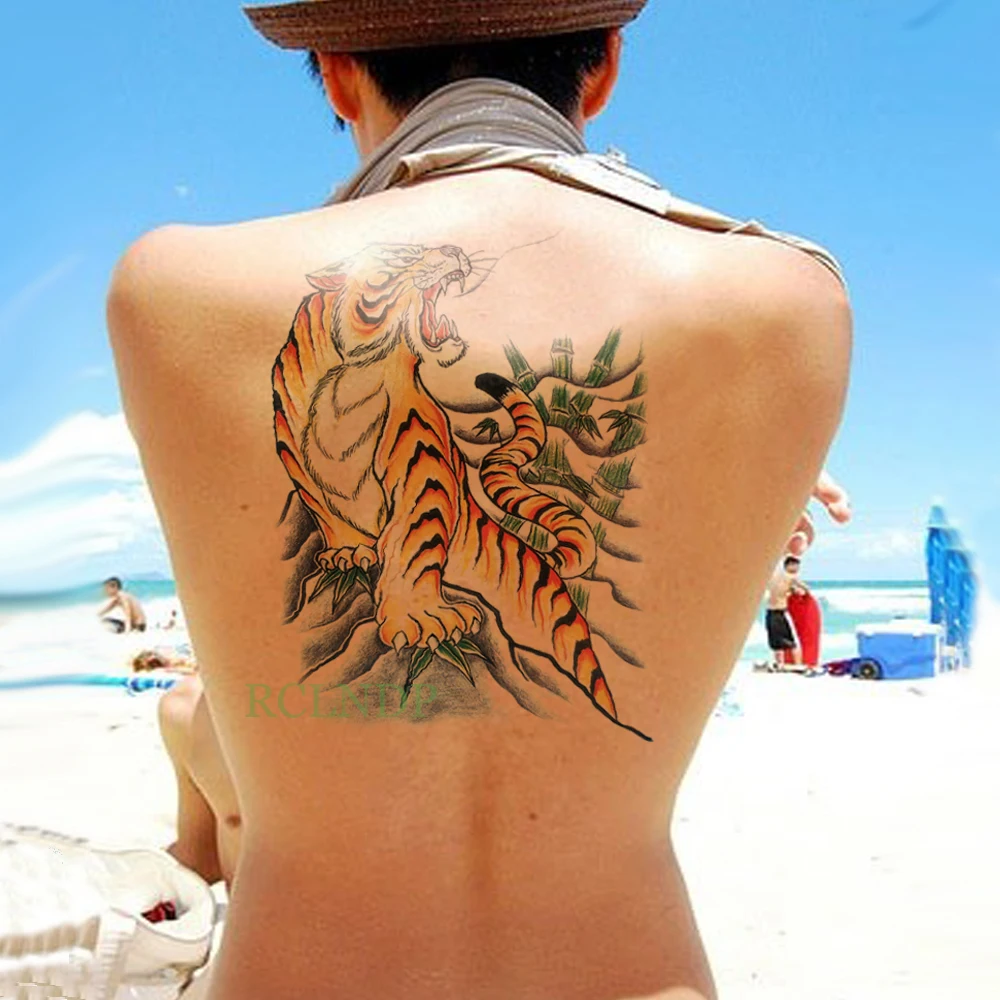 Водостойкая временная татуировка наклейка крест крыло Ангел вся задняя Татуировка большие тату флэш-тату поддельные татуировки для мужчин, женщин, девочек - Цвет: Светло-зеленый