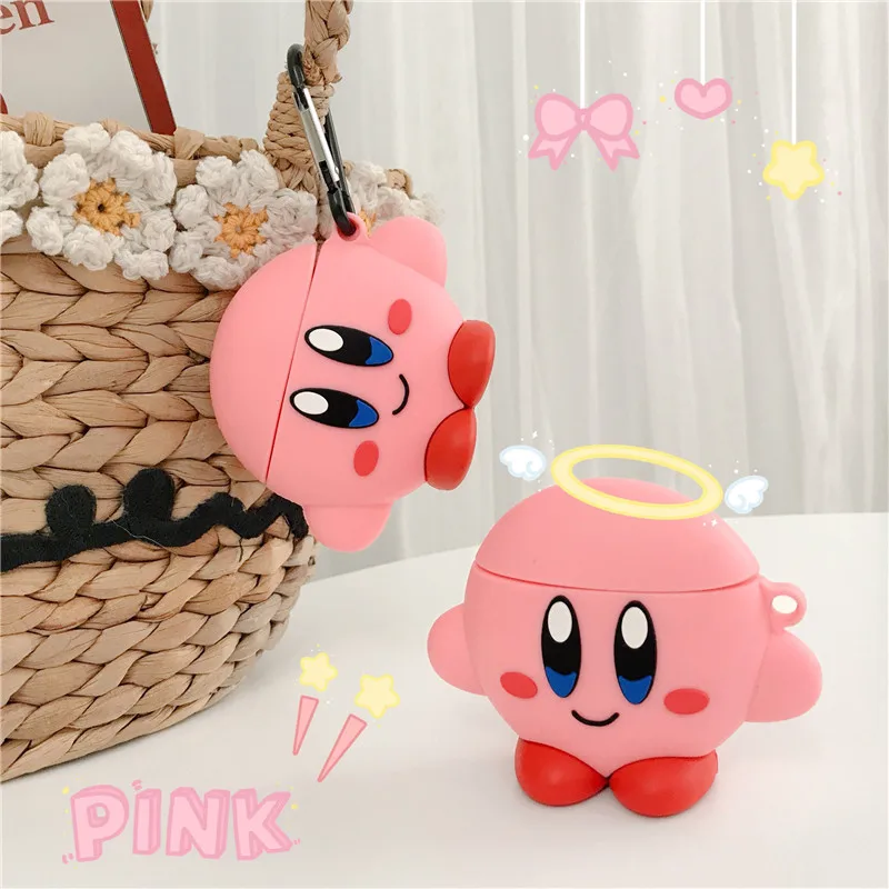 

Cartoon Kirby Headphone Cases For Apple Airpods 2 Silicone Wireless Charging Earphone Case Cute Bluetooth Protective Cover