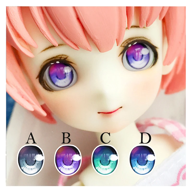 Глаза для кукол BJD 10-14-18-24 мм 2DD Мультяшные глаза 1/8 1/6 1/4 1/3 SD DD кукольные с