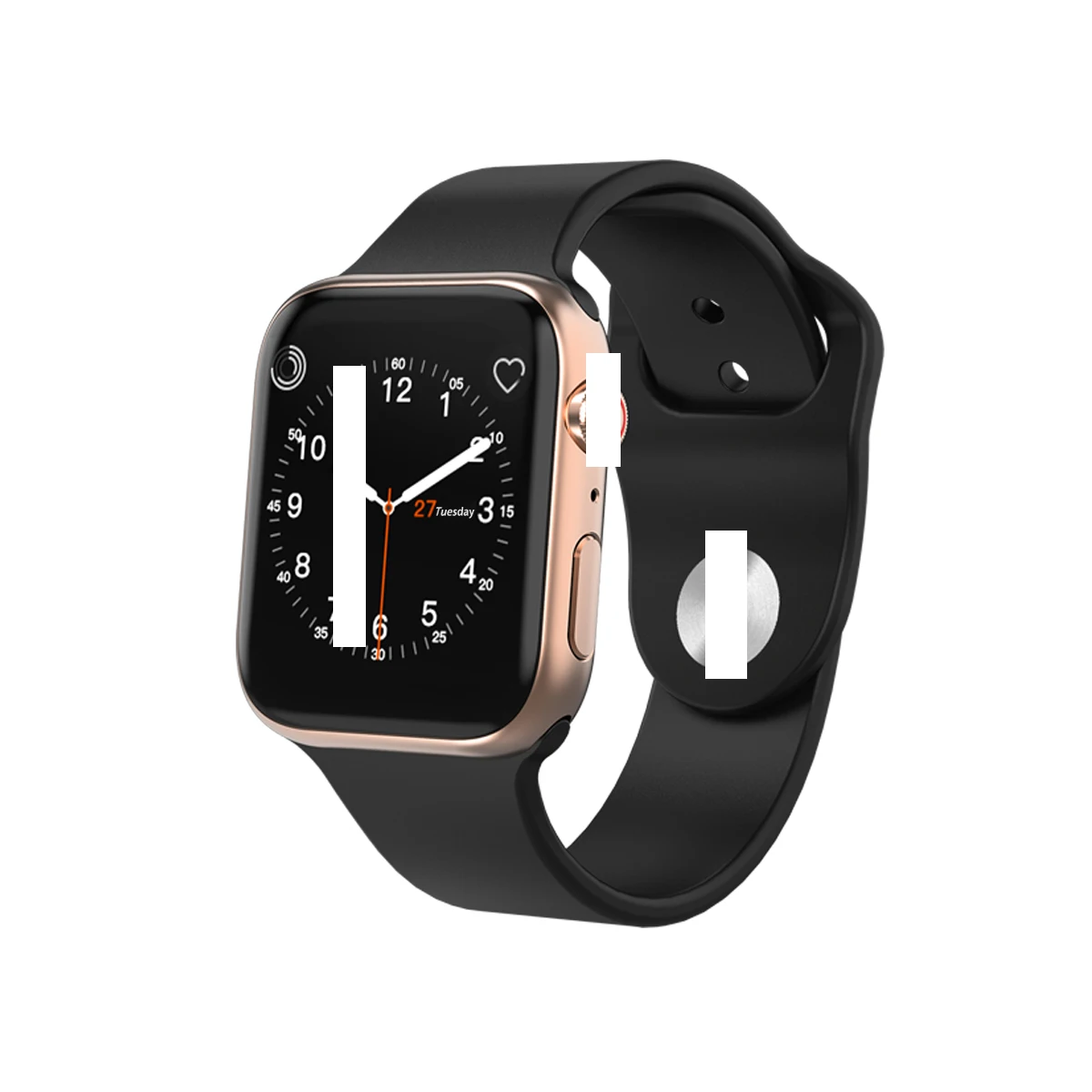 Gold Micowear I6 Смарт часы для мужчин Android IP68 Водонепроницаемый gps мониторинг сердечного ритма трекер SmartWatch спортивный браслет IWO 11 - Цвет: Gold