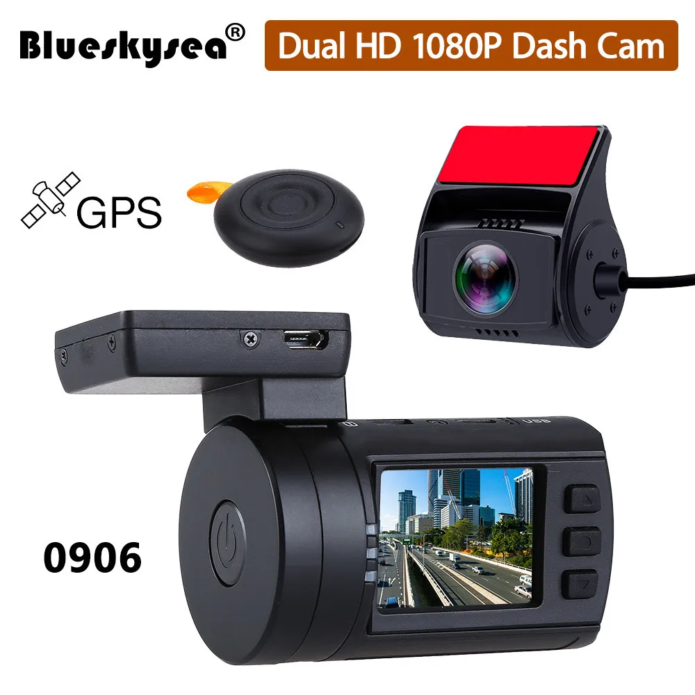 Видеорегистратор Blueskysea Mini 0906 с двумя объективами HD 1080P супер конденсатор камера