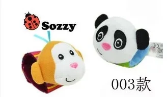 11 wrist rattle Погремушка, игрушки для малышей, детские носки на запястье, погремушка для малышей 0-24 месяцев, Sozzy, детская игрушка для новорожденных, милые Мультяшные погремушки для малышей - Цвет: 11 wrist rattle