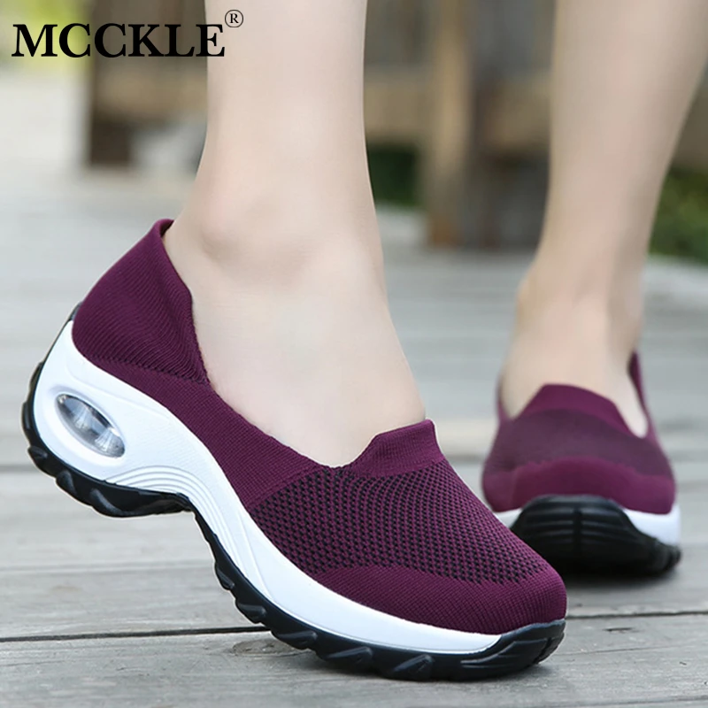de deporte señoras resbalón en tejer otoño zapatillas para caminar de mujer Casual 2021 de moda mocasines de mujer zapatos planos|Zapatos vulcanizados de mujer| - AliExpress