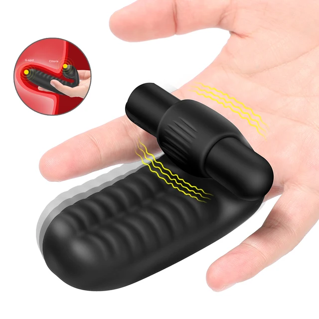 Finger Sleeve Vibrator G Spot Orgasm Massage Clit Stimulate Female Masturbator Vibrator Lesbian Sex Toys For