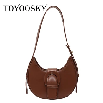 

PU Leather Crossbody Bags For Women 2020 Fashion Small Solid Colors saddle Shoulder Bag Female Handbags And Purses Sac A Main