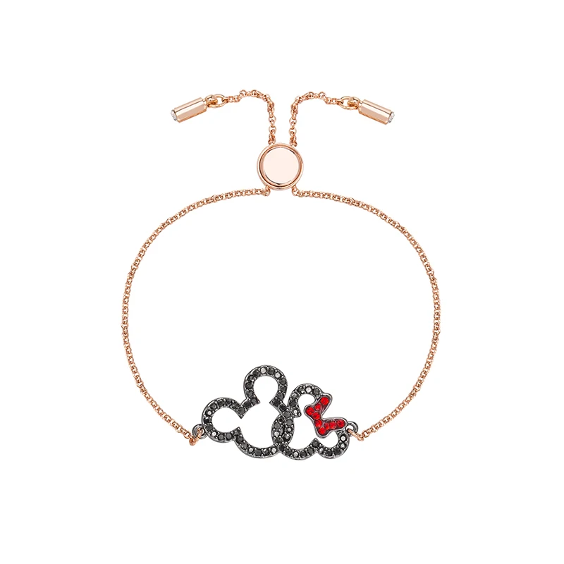 SWA кристалл два цвета Микки Браслет Minnie высокое качество браслет Swa кристалл ювелирные изделия женский серебряный браслет подарок на праздник