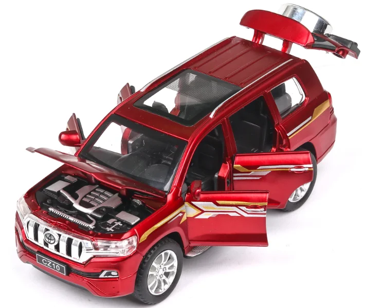 F 1:32 игрушечный автомобиль TOYOTA LAND CRUISER Prado Металлический Игрушечный Автомобиль литые игрушки модель автомобиля 6 дверей могут открываться игрушки для детей - Цвет: F