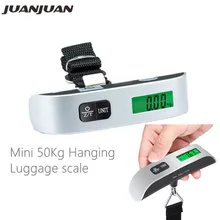 40 кг Мини багажные весы 50 кг/110lb висящий цифровой Электронные весы для багажа Портативный чемодан для путешествий ручные весы с крючком 40% off