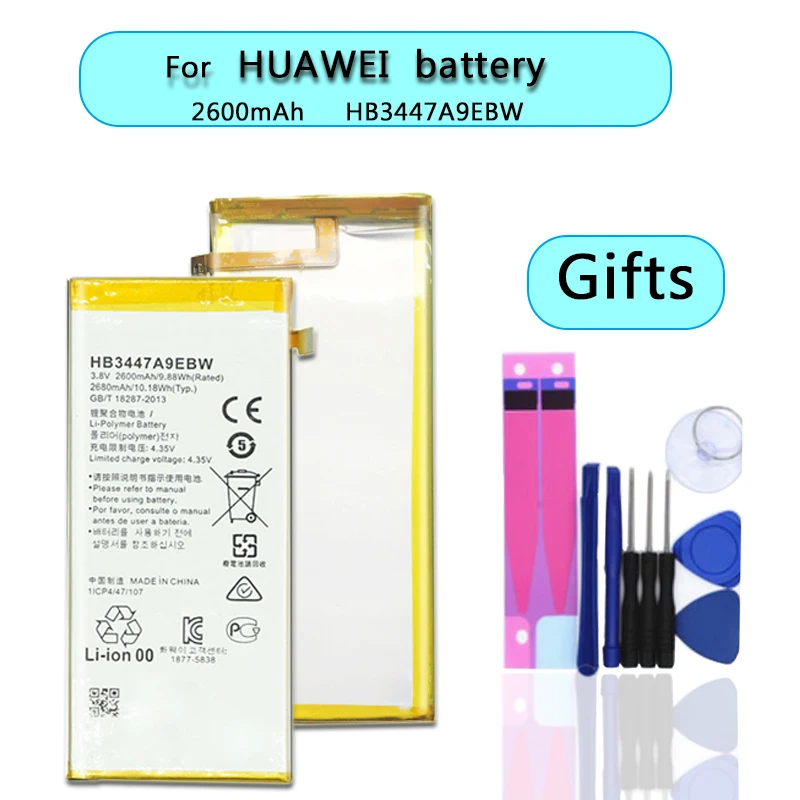 Для Hua Wei Батарея HB3447A9EBW для huawei Ascend P8 GRA-L09 GRA-UL00 GRA-UL10 2600 мА/ч, литий-ионный аккумулятор с набором инструментов