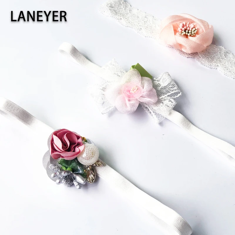 Повязка на голову для новорожденных с цветами|Аксессуары волос| |