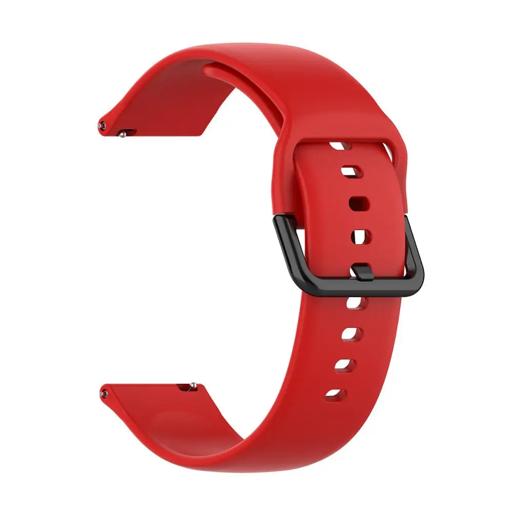 Красный 20 мм Красочные Мягкие силиконовые часы ремешок для Xiaomi Huami Amazfit GTS Смарт часы для Huami Amazfit Bip браслет аксессуары - Цвет: Красный
