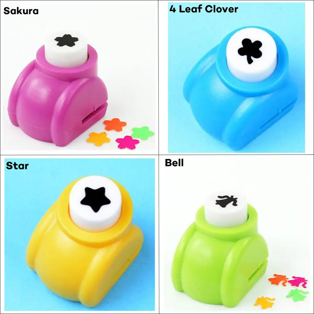 4pcs/lot Mini Scrapbook Punches Handmade Cutter Card Craft Printing DIY Eva Foam Paper Punch Hole Puncher Shape Clip Photo - Цвет: Set 9