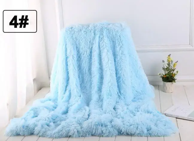 Розовое меховое одеяло для дивана кровать мягкий пушистый ПВХ, плюшевая и Хрустальная бархатная ткань роскошное взвешенное осенне-зимнее украшение теплое - Цвет: 4