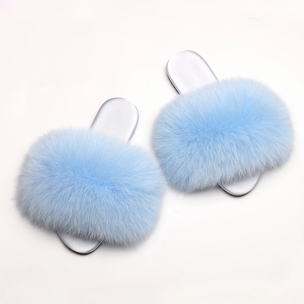 

Faux Fur Slides Ladies Elegant Sandals Fluffy Slippers Winter Golden Butterfly Decor Luxury Cute Designer Slippers Fuzzy Shoes
