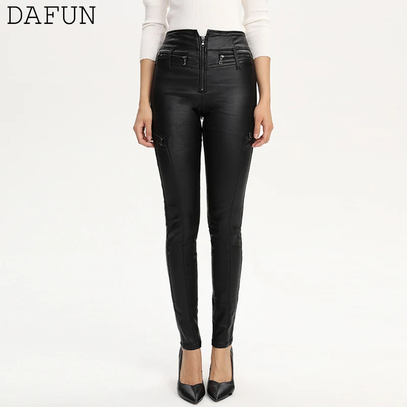 Черные женские брюки из искусственной кожи сексуальные обтягивающие джинсы с