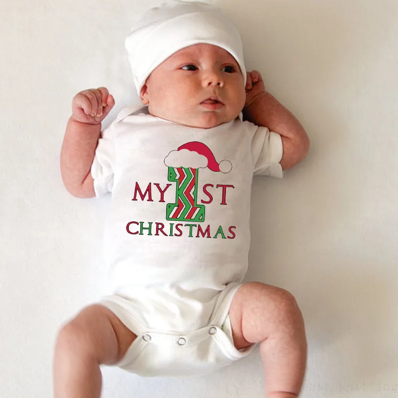 My First Christmas/детские комбинезоны летняя одежда для новорожденных от 0 до 24 месяцев комбинезон для маленьких мальчиков и девочек Летняя Детская верхняя одежда