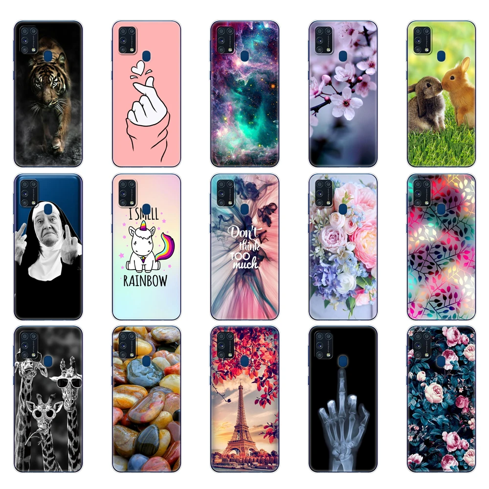 Per Samsung M31 Custodia 6.4 "Cover Posteriore In Silicone Morbido Tpu Per Samsung Galaxy M31 Sm-M315Fzbvser M315 Paraurti Protettivo Coque