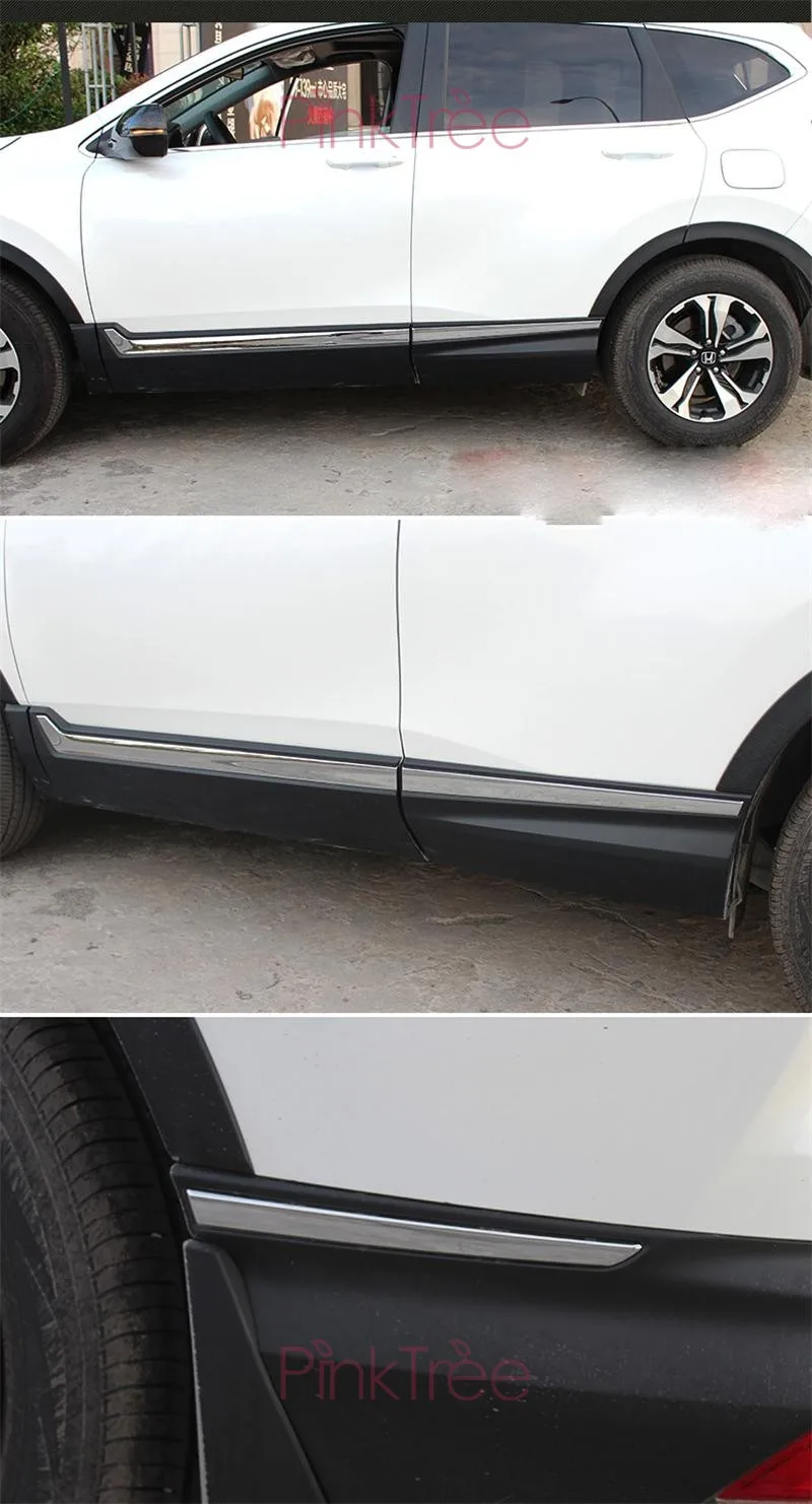 Для Honda CRV CR-V боковой корпус автомобильной двери формовочные полосы декоративная крышка 4 шт. аксессуары для стайлинга автомобилей